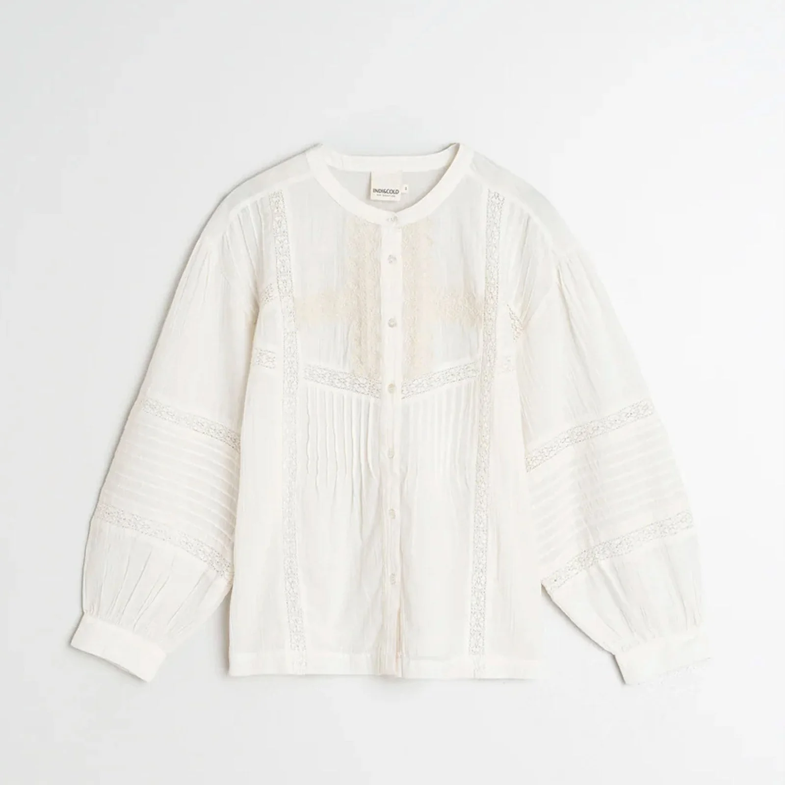 Embroidery Cotton Blouse blanco - Image 3