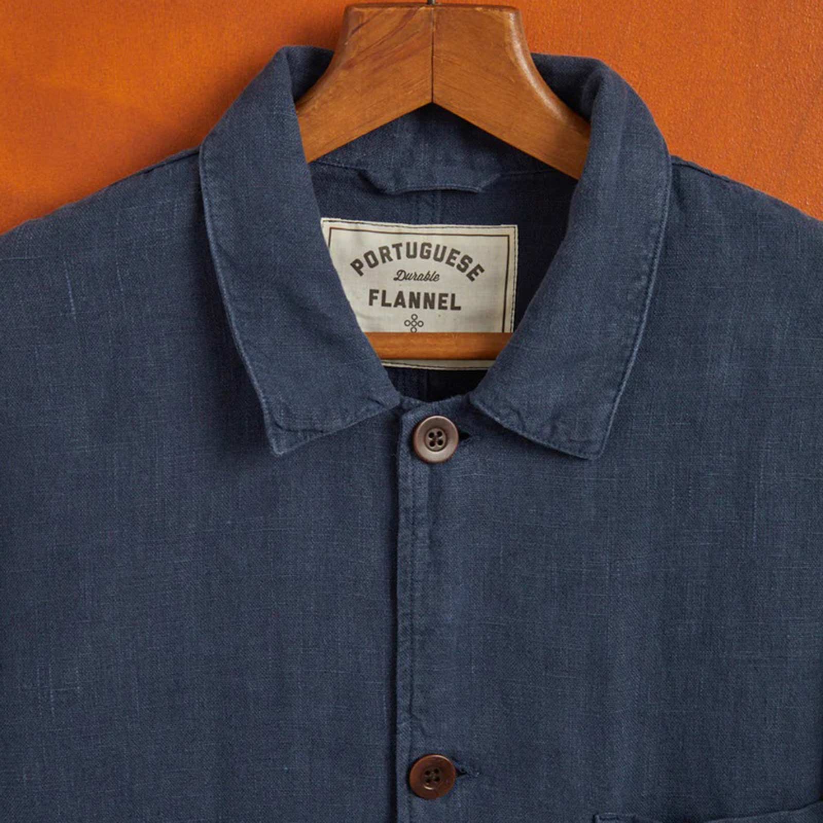 Labura Linen OverShirt navy - Image 4